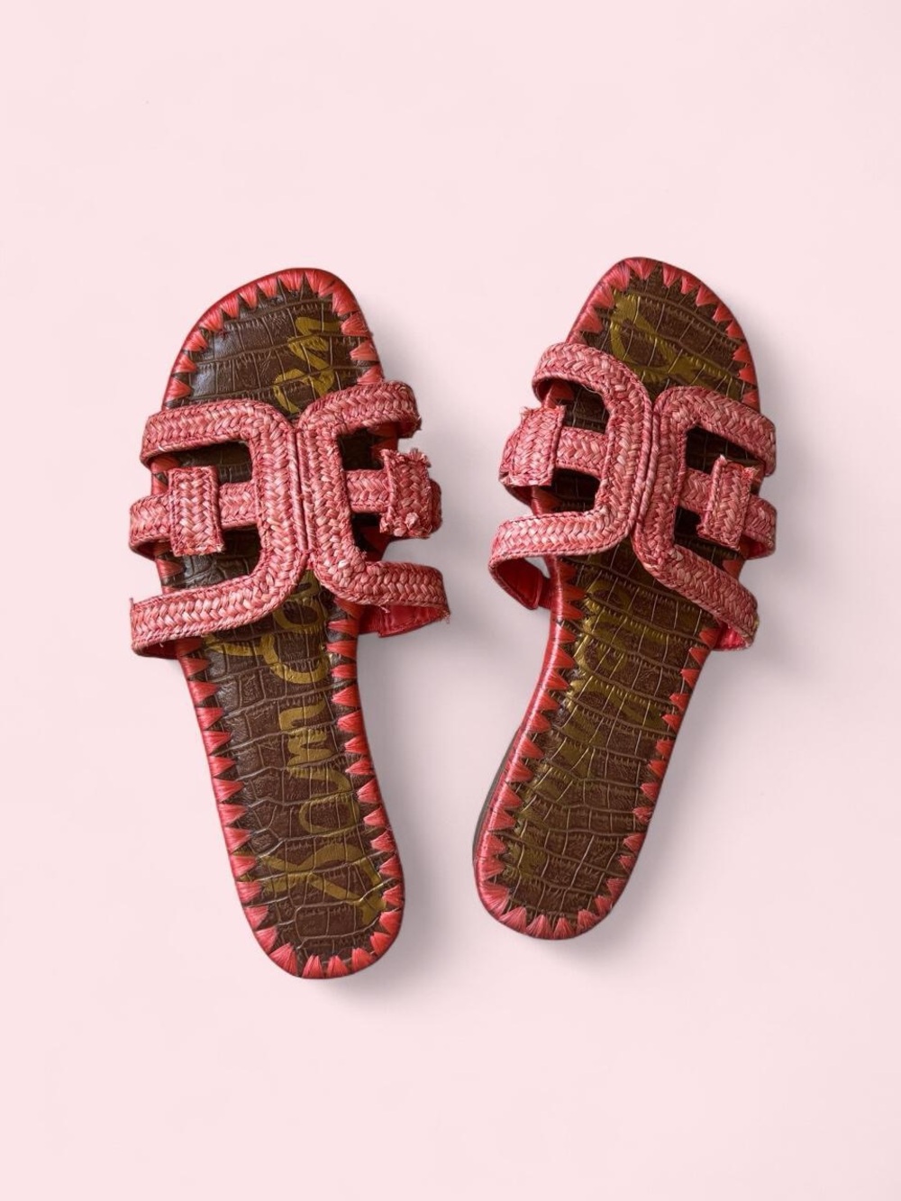 Sam Edelman pink slide sandals